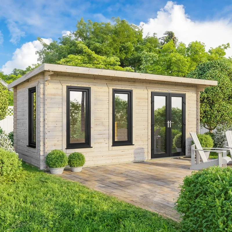 Pent Log Cabin