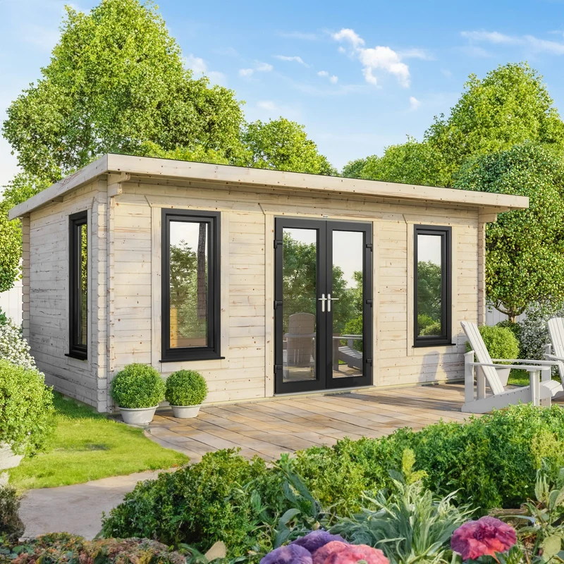 Pent Log Cabin