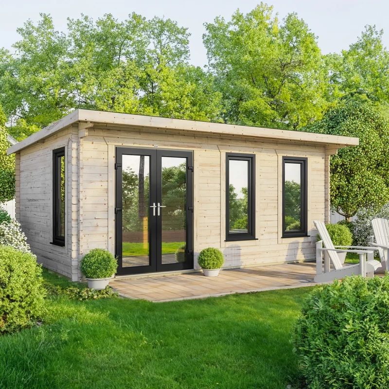 Pent Log Cabin