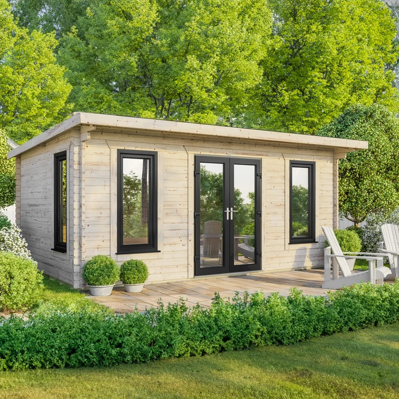 Pent Log Cabin