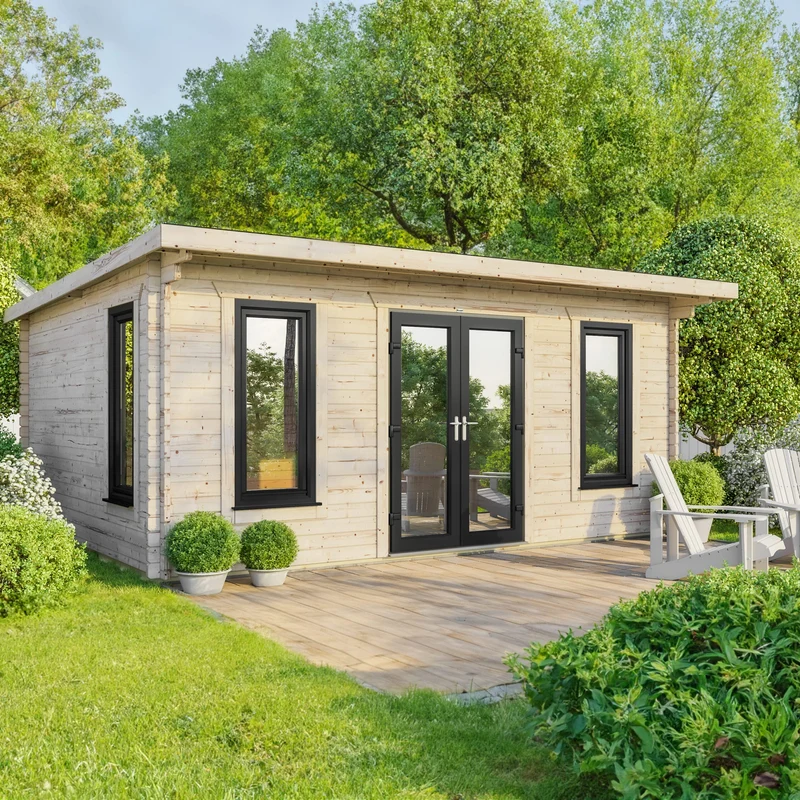 Pent Log Cabin
