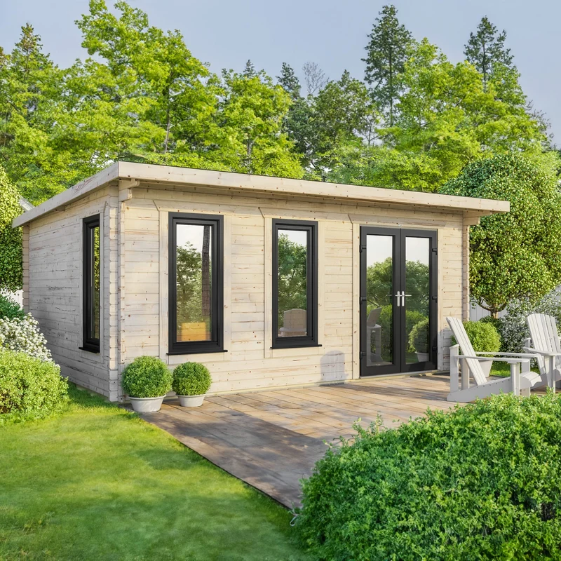 Pent Log Cabin
