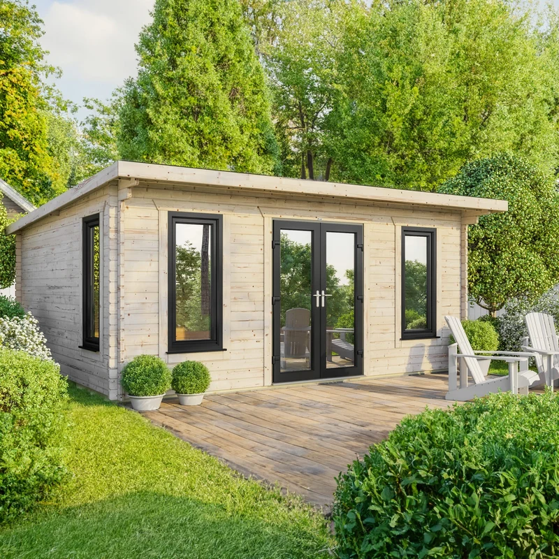 Pent Log Cabin