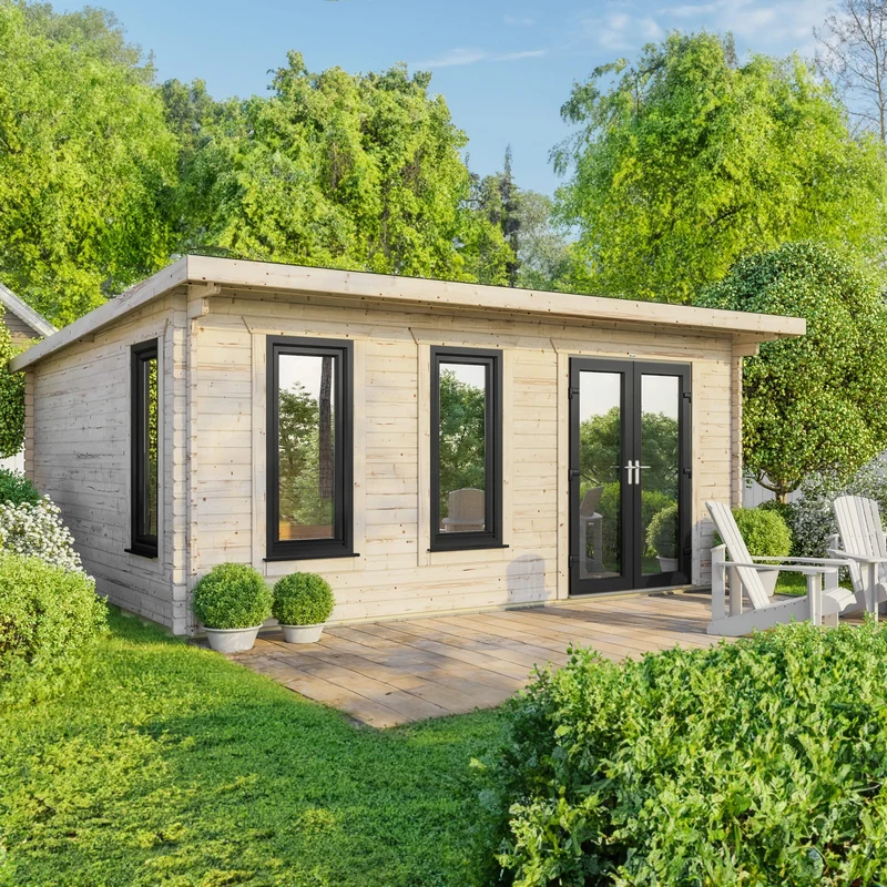 Pent Log Cabin