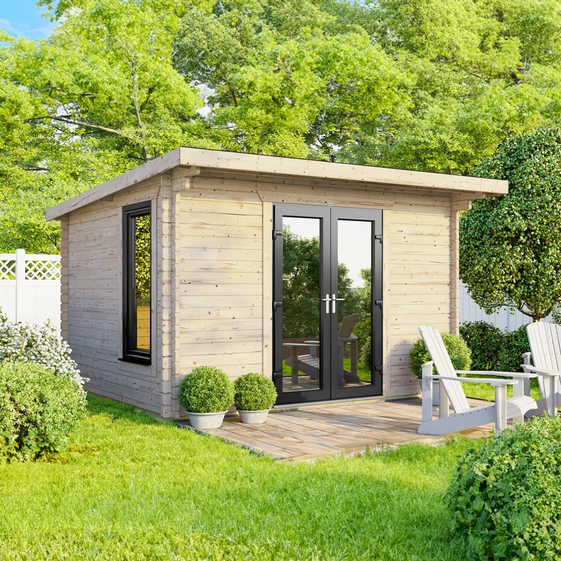 Pent Log Cabin