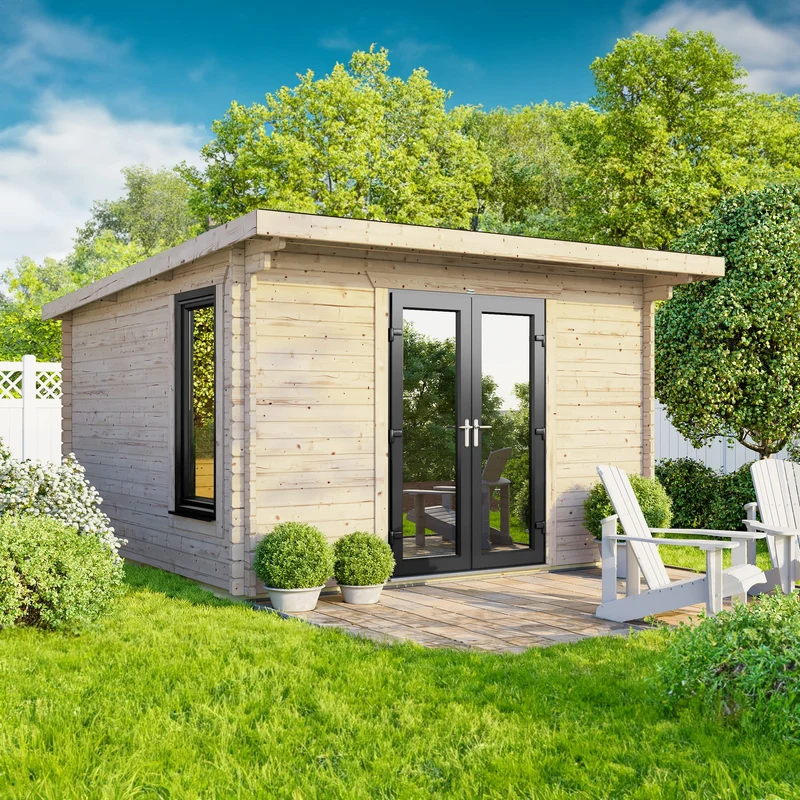 Pent Log Cabin