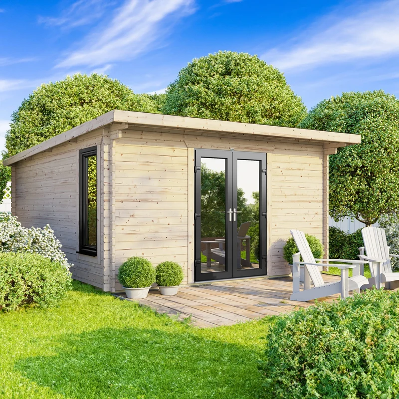 Pent Log Cabin
