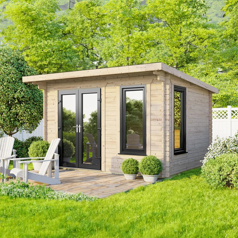 Pent Log Cabin