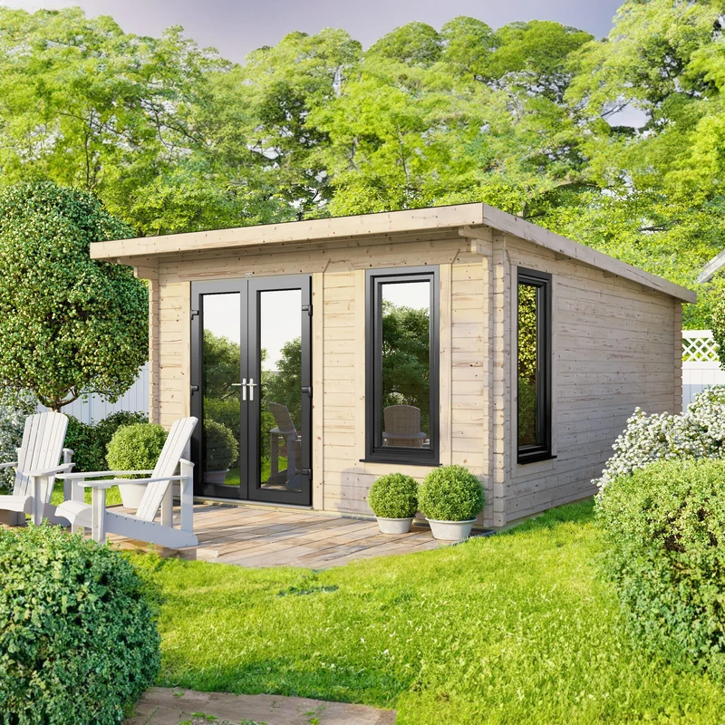 Pent Log Cabin