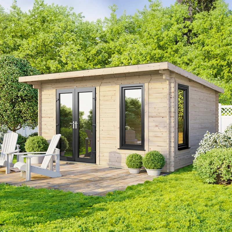 Pent Log Cabin