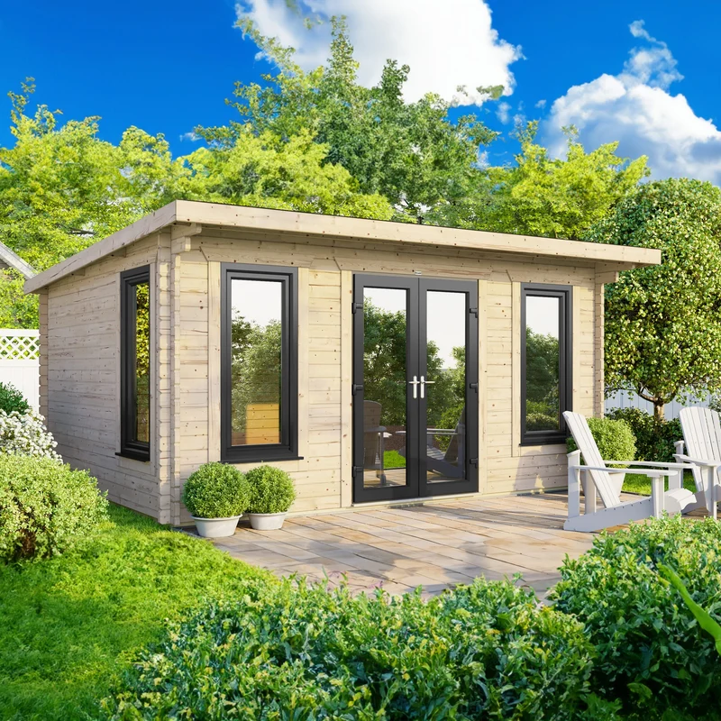 Pent Log Cabin