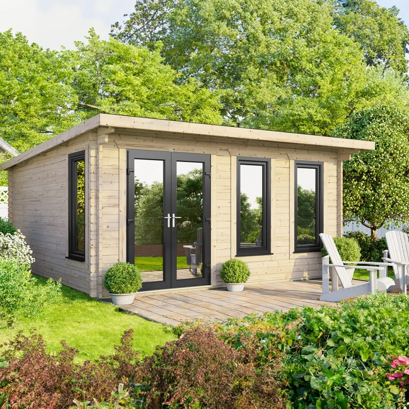 Pent Log Cabin