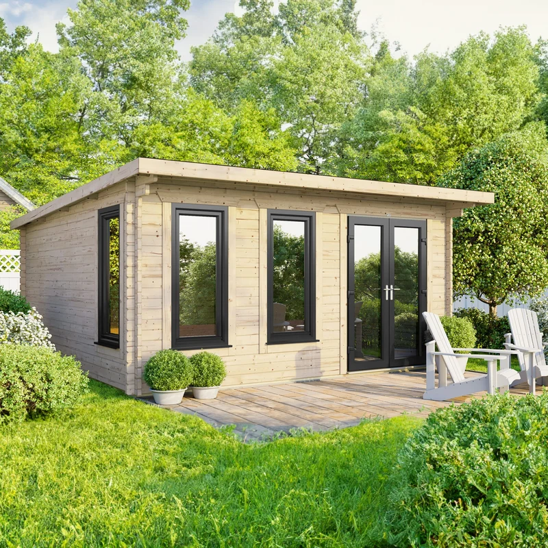 Pent Log Cabin