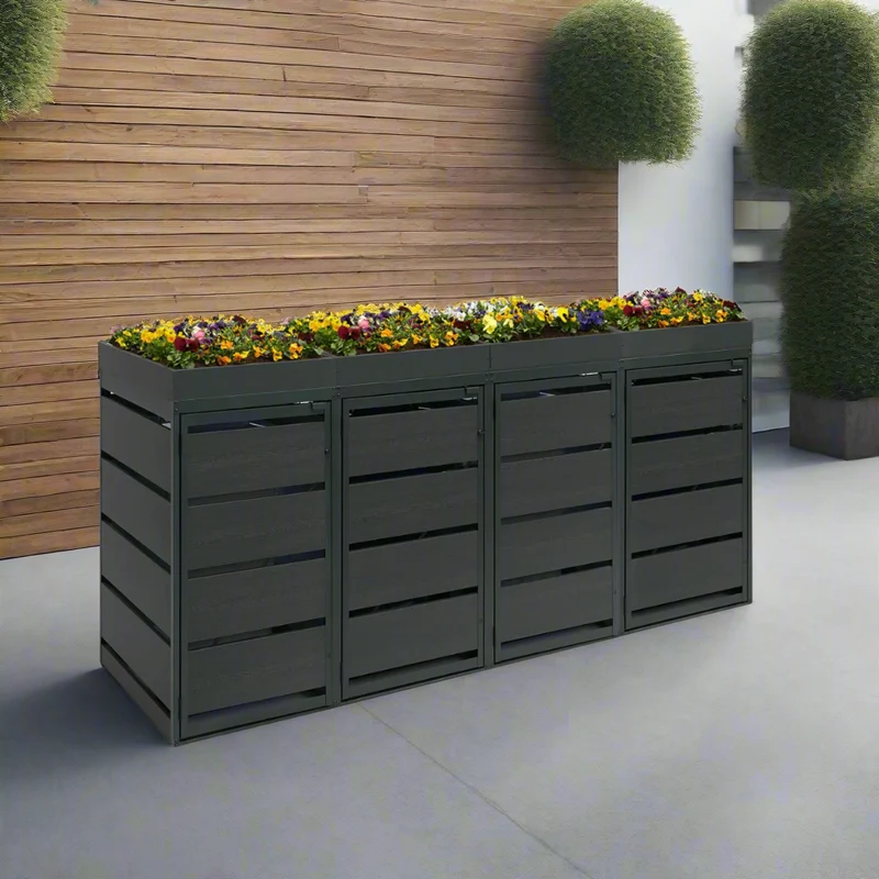 OBOX BLOOM 4er Mülltonnenbox