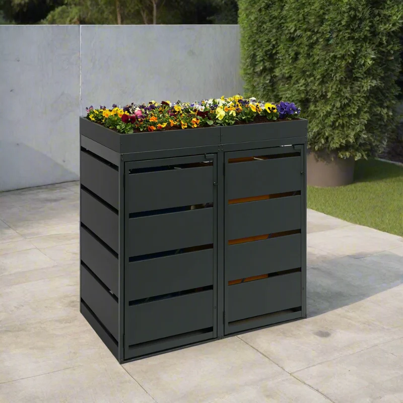 OBOX BLOOM 2er Mülltonnenbox
