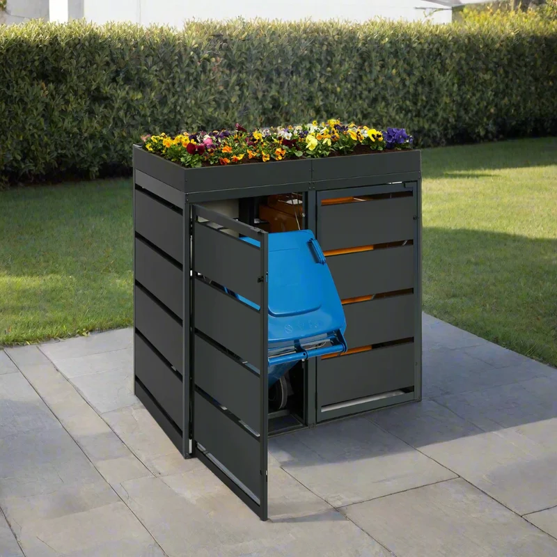 OBOX BLOOM 2er Mülltonnenbox