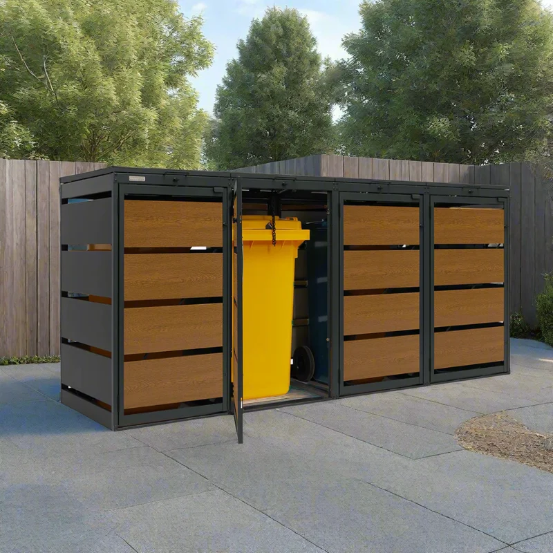 OBOX Oak 4er Mülltonnenbox