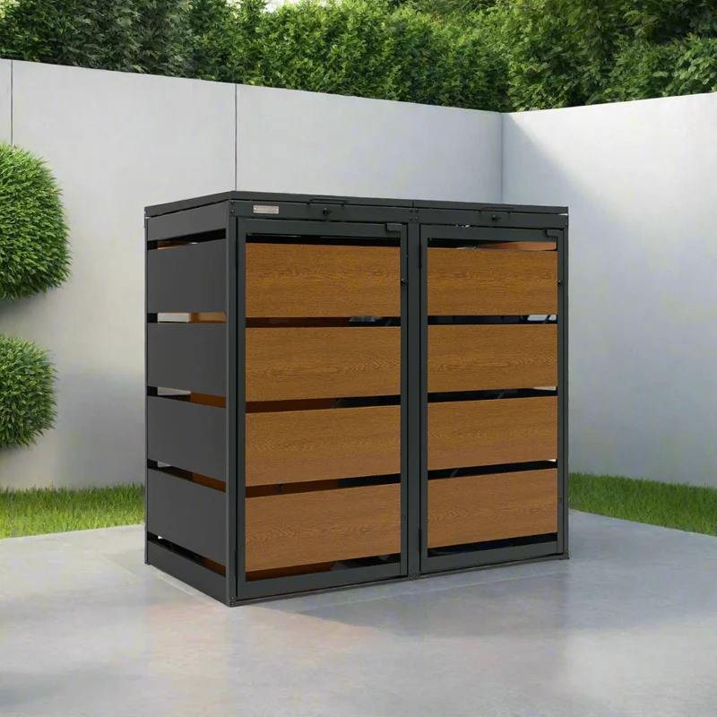 OBOX Oak 2er Mülltonnenbox