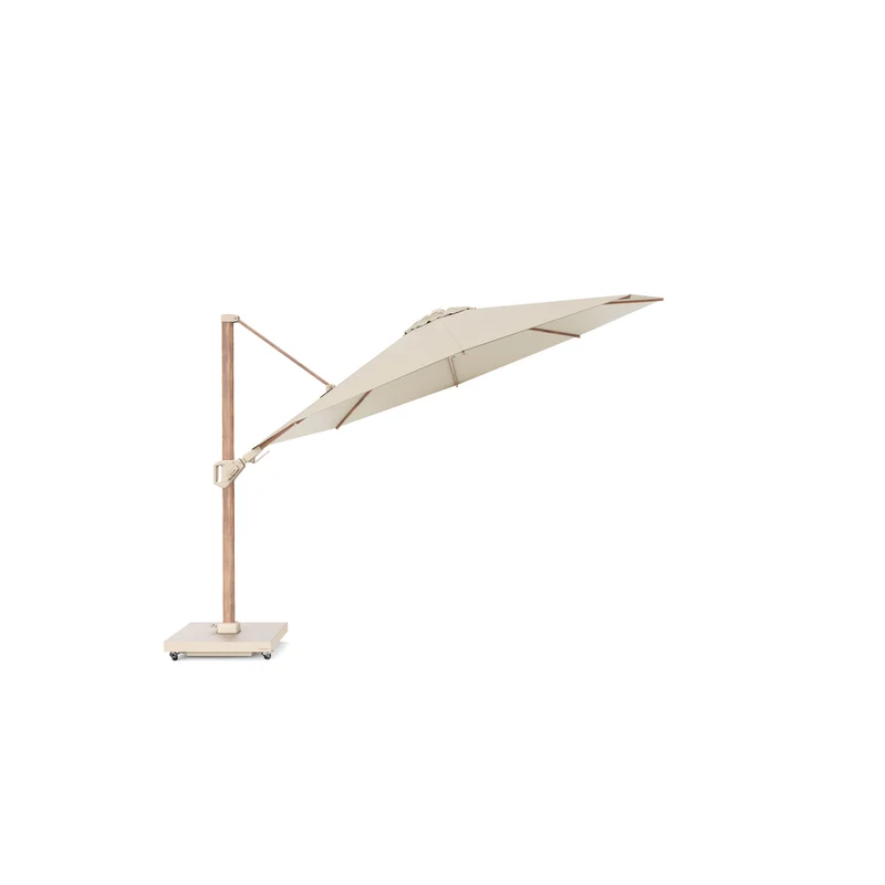 Platinum Sun & Shade zweefparasol Challenger T² premium Teak look ø350 Champagne