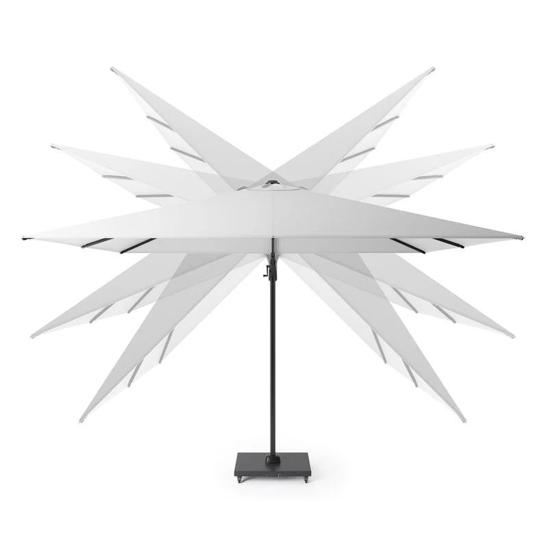 Platinum Sun & Shade zweefparasol Challenger T² premium Teak look ø350 Champagne