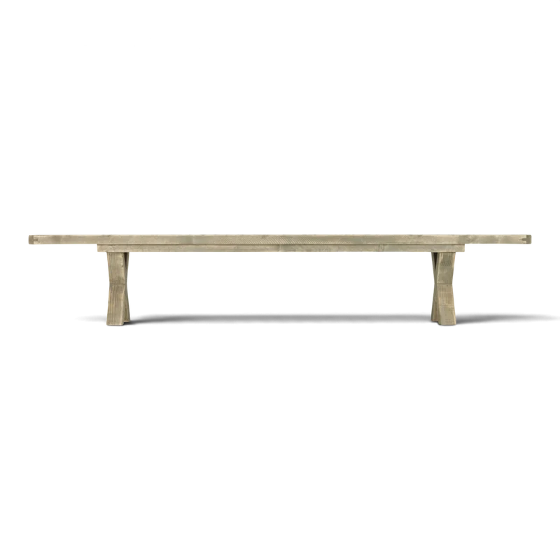 Loungebank Massivholz ohne Lehne - Steingrund - ANTE NEO