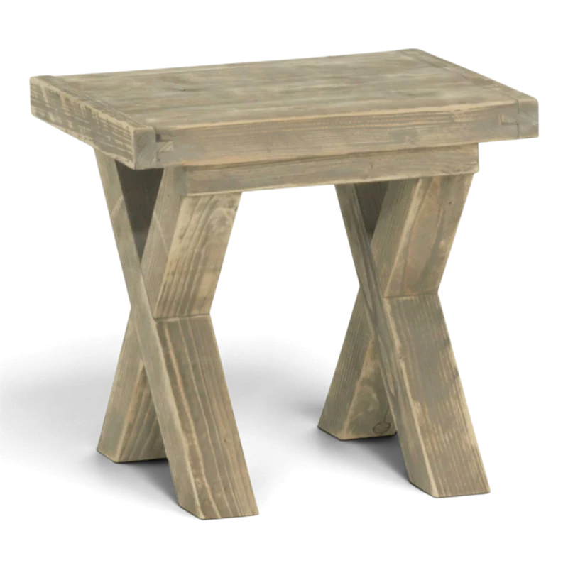 Loungehocker Massivholz ohne Lehne - Steingrund - ANTE NEO