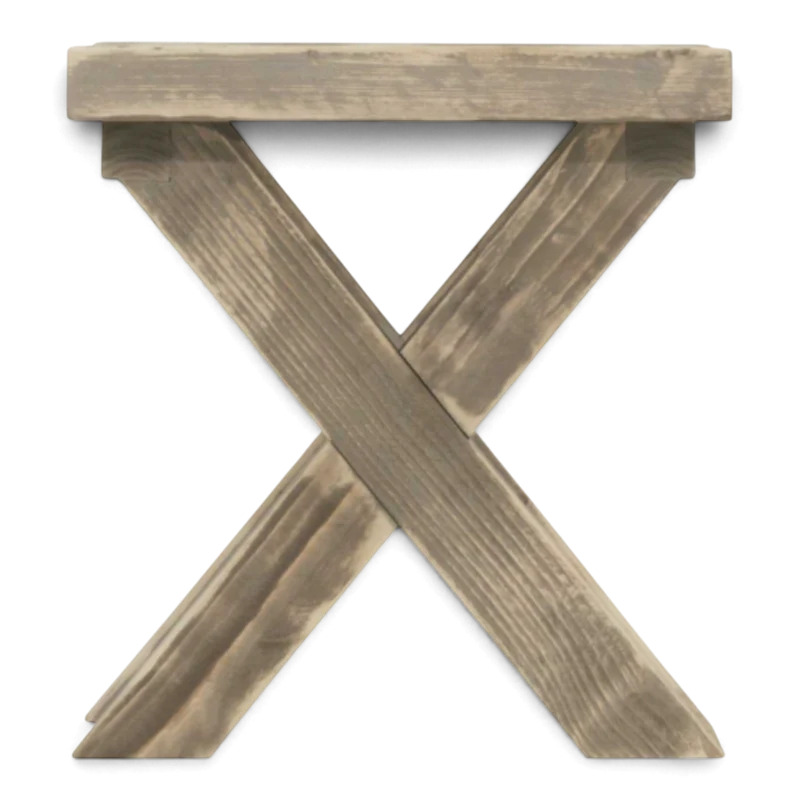 Loungehocker Massivholz ohne Lehne - Steingrund - ANTE NEO