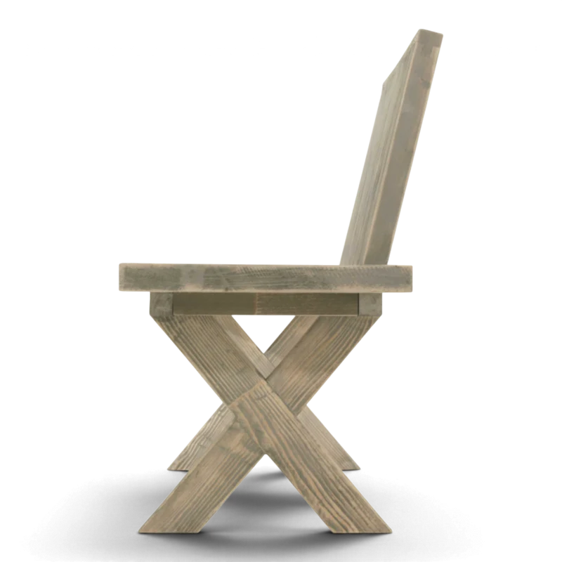 Loungebank Massivholz mit Lehne - Steingrund - ANTE NEO