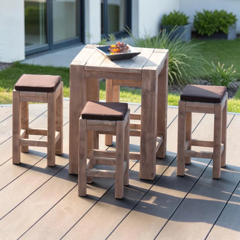 Stehtischhocker Massivholz - Stockmetal - ANTE NEO