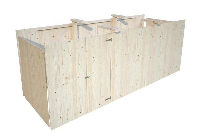 Palmako Anbauschuppen für Doppelcarport Karl 600 x 762 cm