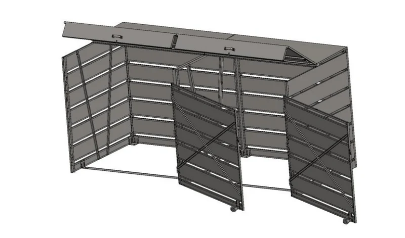 OBOX DIY 1100L Müllcontainerbox