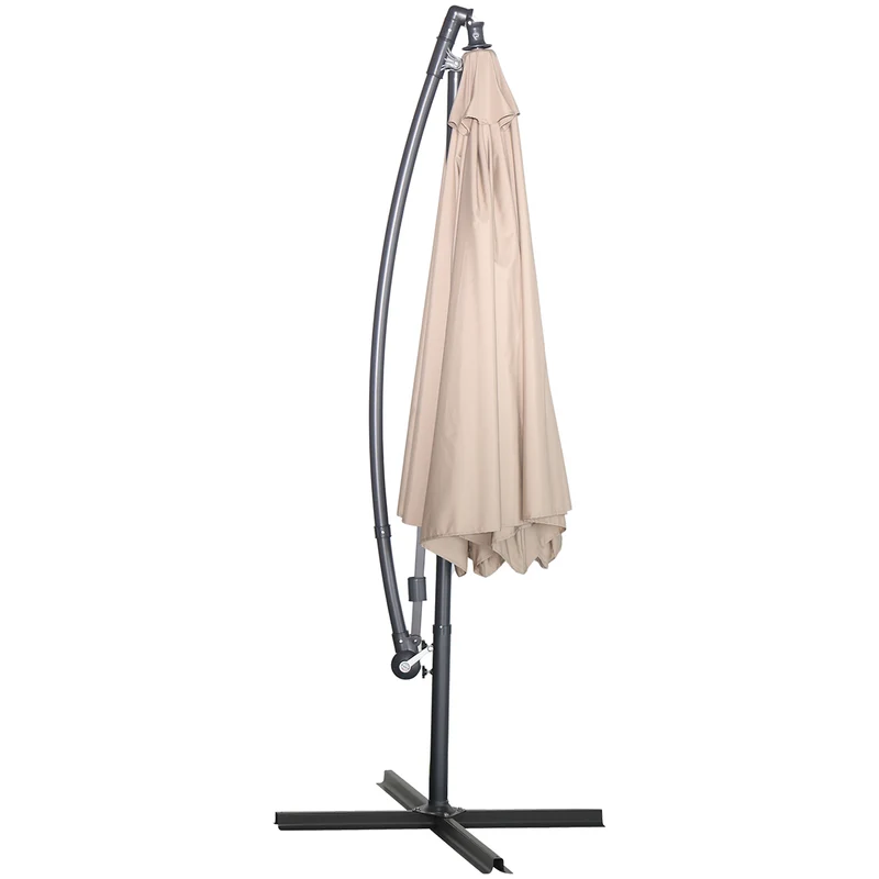 Garden Impressions Athene parasol - Ø300 cm - carbon black - taupe