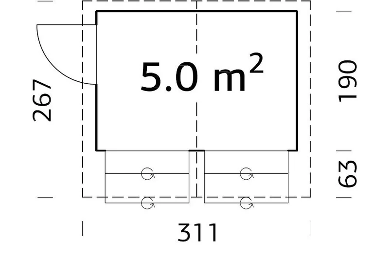 Palmako Marktstand Stella 5,0 m²
