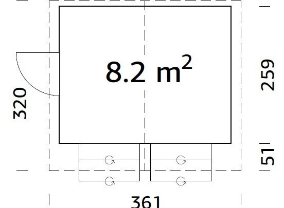 Palmako Marktstand Stella 8,2 m²