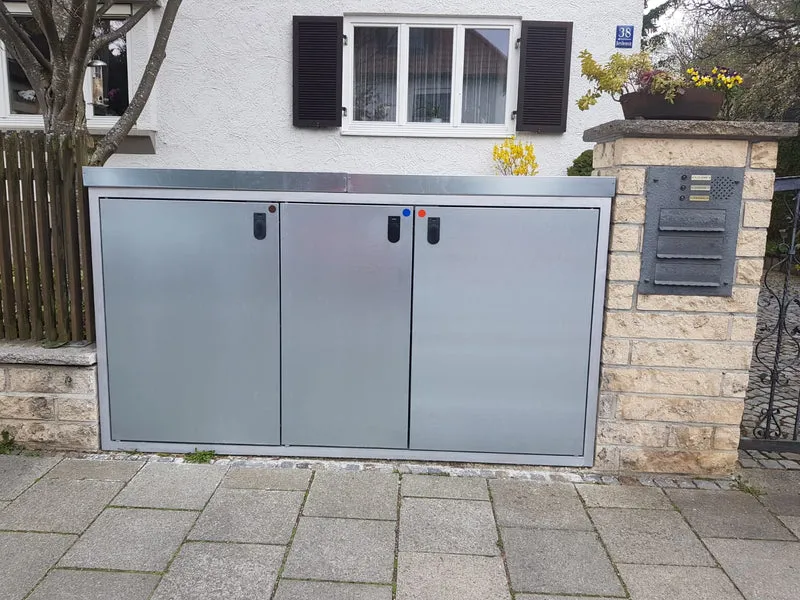 Pflanzwanne auf Maß Sonderanfertigung - Zink (Mülltonnenbox nicht enthalten)