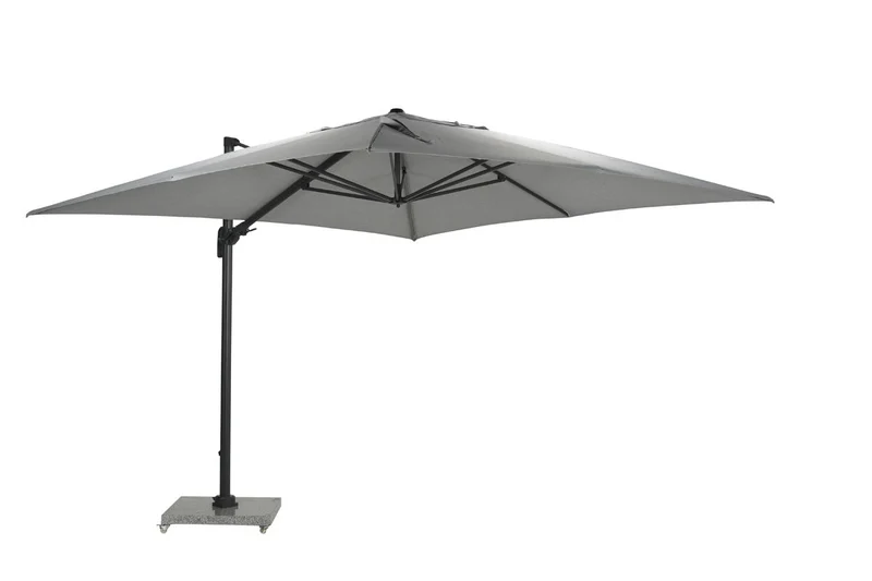 Hawaii Big Pole II parasol - 350x350 cm - carbon black - royal grijs