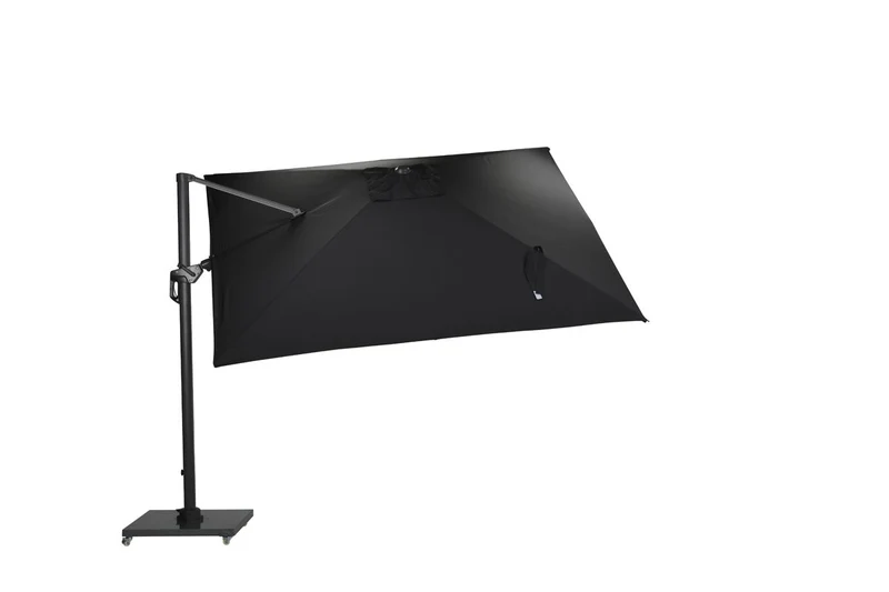 Hawaii Big Pole II parasol - 350x350 cm - carbon black - royal zwart