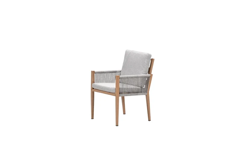 Sardinia dining fauteuil - light teaklook - TPU rope sand - dark sand