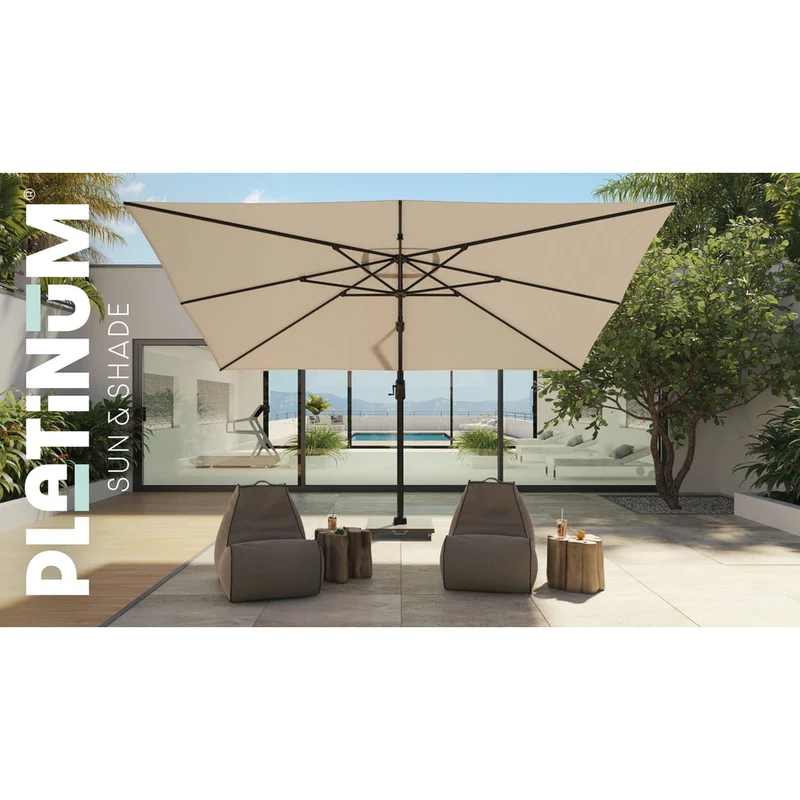 Platinum Sun & Shade zweefparasol Challenger T¹ ø350 antraciet