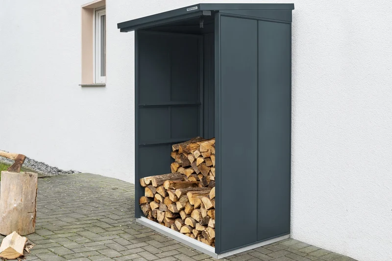 Hörmann Kaminholzregal Modern für Berry Gerätehaus