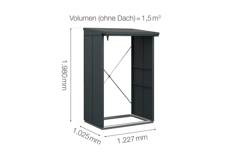 Hörmann Kaminholzregal Modern für Berry Gerätehaus