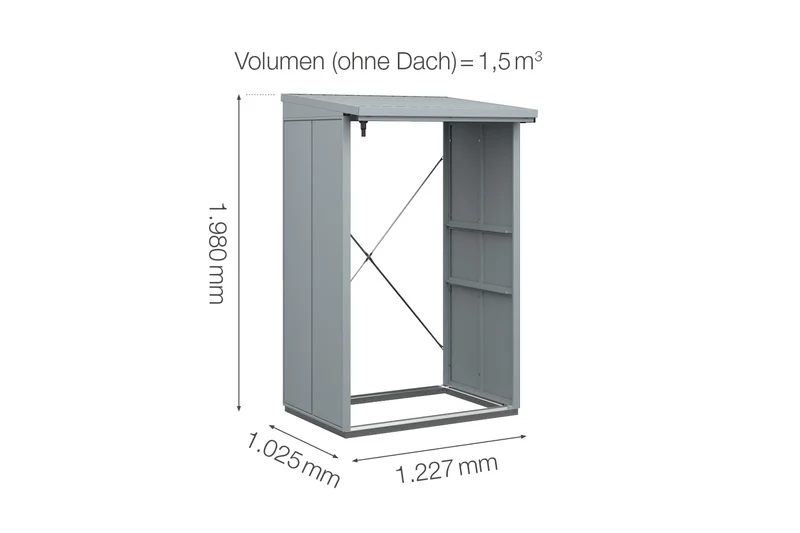 Hörmann Kaminholzregal Modern für Berry Gerätehaus