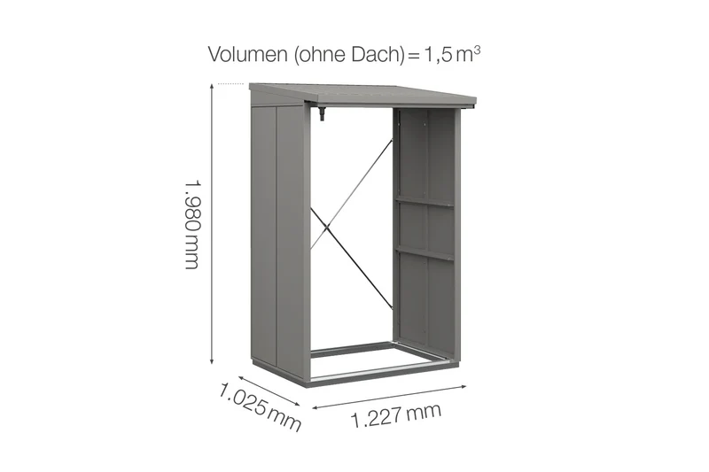 Hörmann Kaminholzregal Modern für Berry Gerätehaus