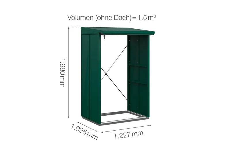 Hörmann Kaminholzregal Modern für Berry Gerätehaus