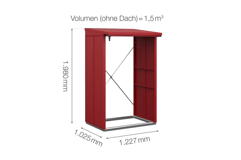 Hörmann Kaminholzregal Modern für Berry Gerätehaus