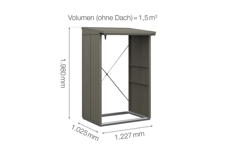 Hörmann Kaminholzregal Modern für Berry Gerätehaus