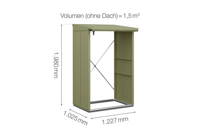 Hörmann Kaminholzregal Modern für Berry Gerätehaus