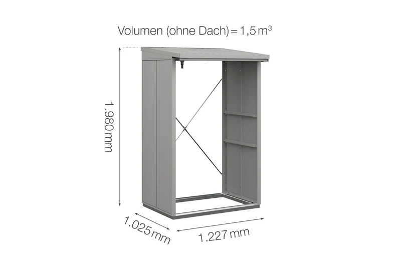 Hörmann Kaminholzregal Modern für Berry Gerätehaus