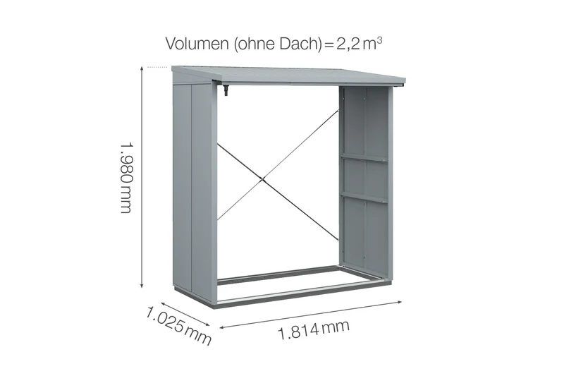 Hörmann Kaminholzregal Modern für Berry Gerätehaus