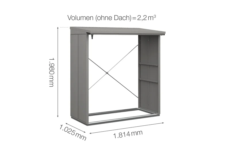 Hörmann Kaminholzregal Modern für Berry Gerätehaus